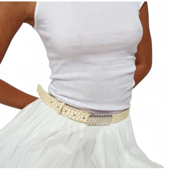 NWT Heaven Mayhem Silk Butter Pebble Leather Belt main image 4